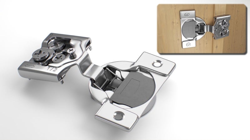 Berta 20 Pack, 1/2" Overlay 3D Soft Close Concealed Hinge for Face Frame Door, Smooth Slow Self Closing Hinges, Satin Nickel, Hidden 105Â° Open Angle Hinge for Kitchen Cabinet Door - Image 2